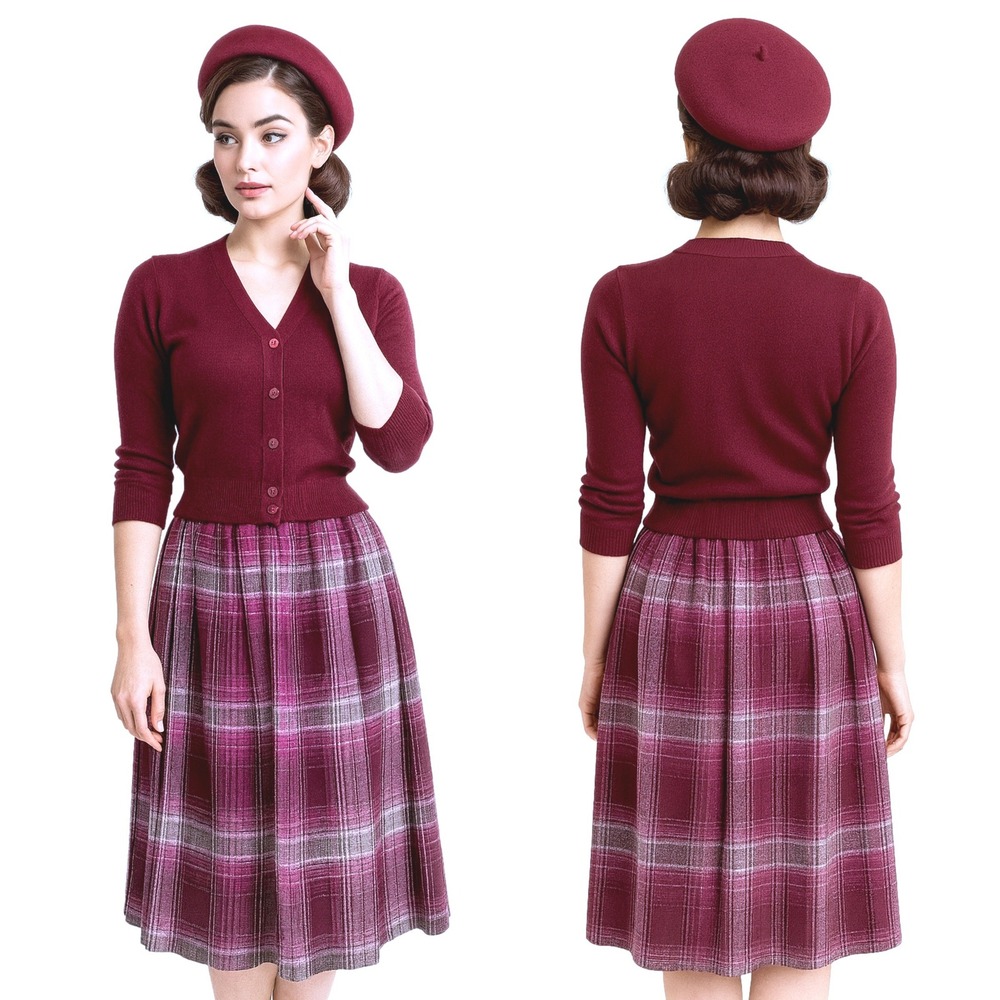 Vintage Appleseeds Womens Plaid Skirt 12 Academia Old Money Preppy Fall Winter